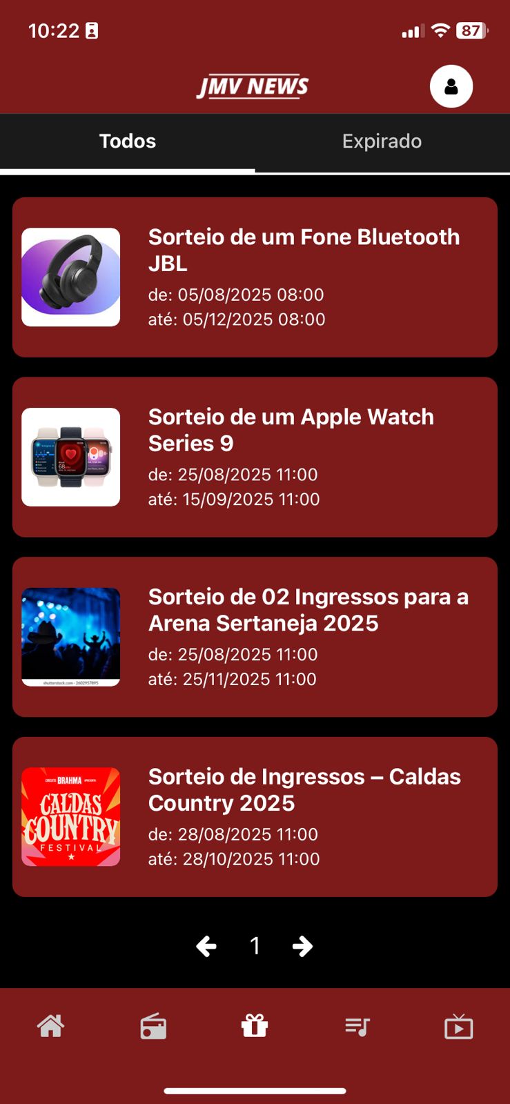 Sistema de sorteios automatizados para engajamento e fidelização de ouvintes